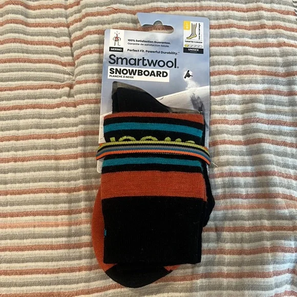 Smartwool Snowboard Targeted Cushion Logo OTC Socks - Large - Picture 2 of 4